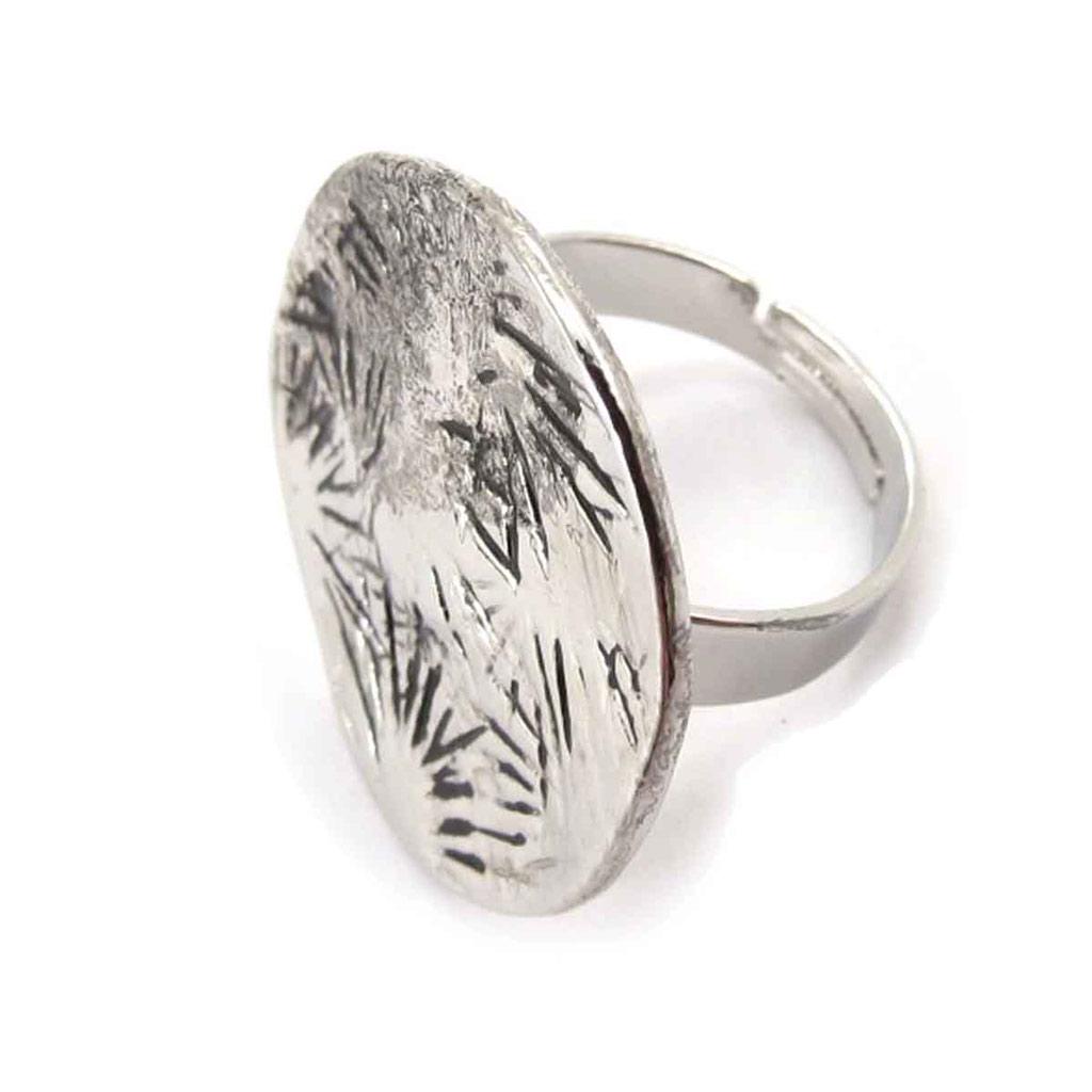 Les Trésors De Lily [J8729] - Silver 'Cléopatra' Designer Ring