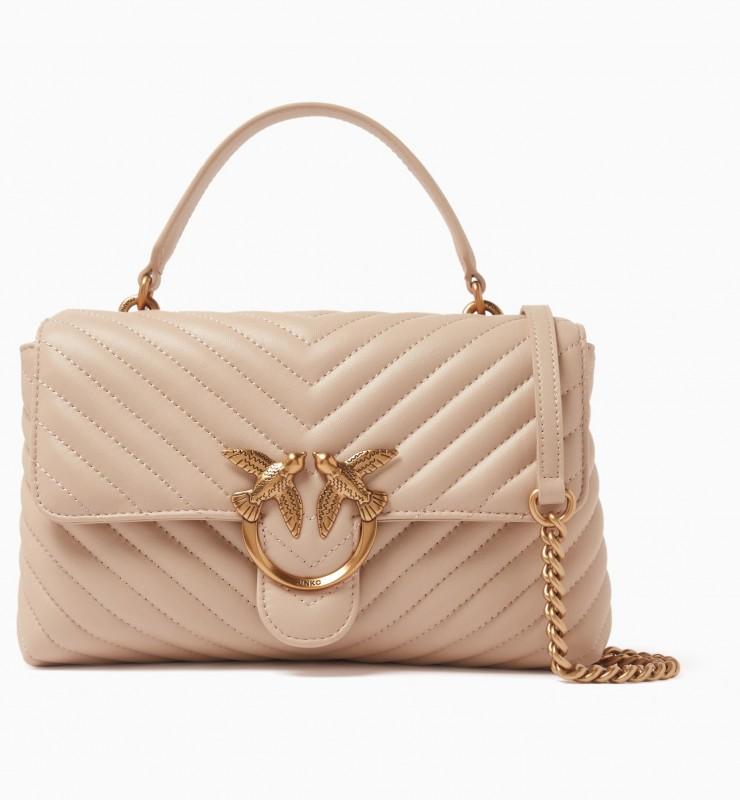 Pinko Leather Messenger Bag Love Lady Puff