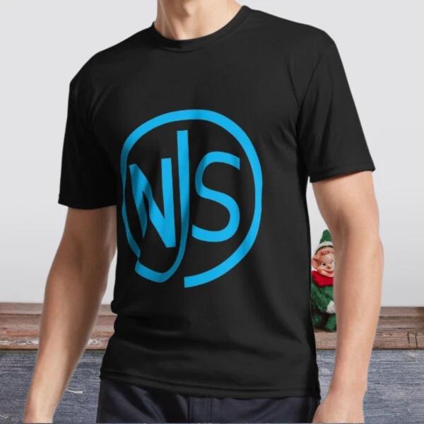New Shirt NJS - blue Active Logo T-Shirt Funny Size S to 5XL M