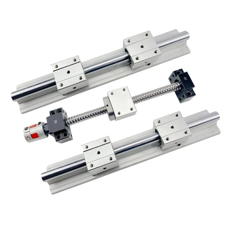 Precision Linear Guide Rail Set: Polished SBR12/SBR162025 Aluminum Bracket with Slider for Saw Table