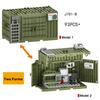 WW2 Military MOC War 2 Container Camp Equipment Warehouse SWAT Scene Cannon Base Model Building Blocks Bricks Children Toys Gift