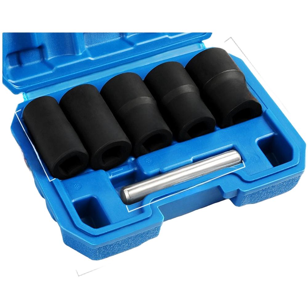 

6pcs 1/2 Inch Square Drive Socket Wrench Damaged Nut Remover Set Sockets Bolt Nut Removal Extractor Lug Tool Locking Wheel China Mainland