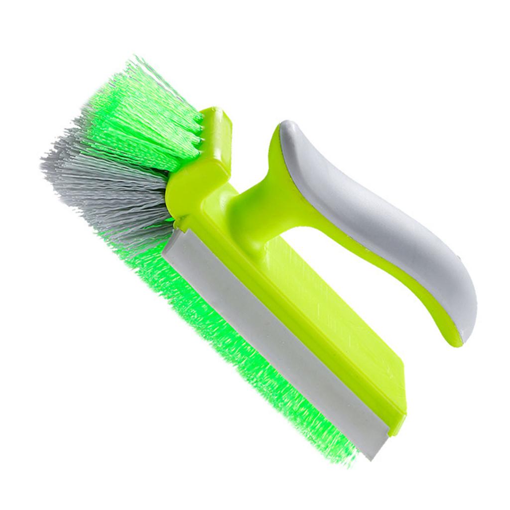 Corner Scrubber Brush V Shape  S Mirror Water Wiper Scrape and Brush for Shower Bathroom Tiles Kitchen Household