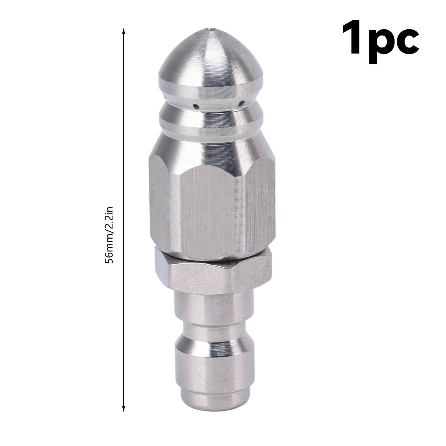 G1/4 Quick Connect Sewer Cleaning Nozzle High Pressure Washer Drain Hose Nozzle 5000PSI Pipe Dredge Washing Tool Accessories