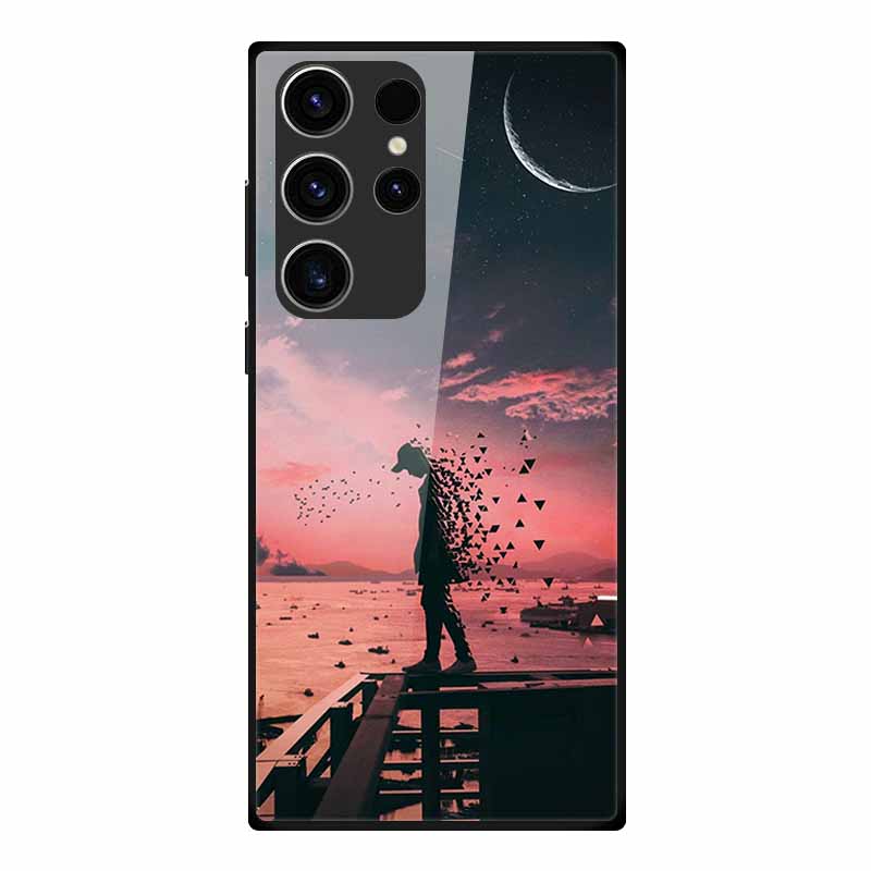 Phone Case For Samsung S23 Ultra Back Cover Case Tempered Glass Soft Funda For Samsung Galaxy S23 Plus Case S 23 + Ultra Coque