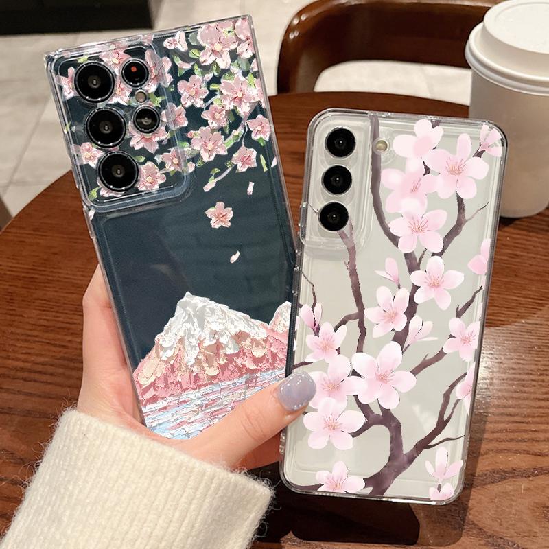 Colorful Floral Case For Samsung Galaxy S26 Ultra S25 FE S24 S23 S22 A54 A15 A35 A55 A16 A36 A56 A17 A37 A57 5G Clear Soft Cover