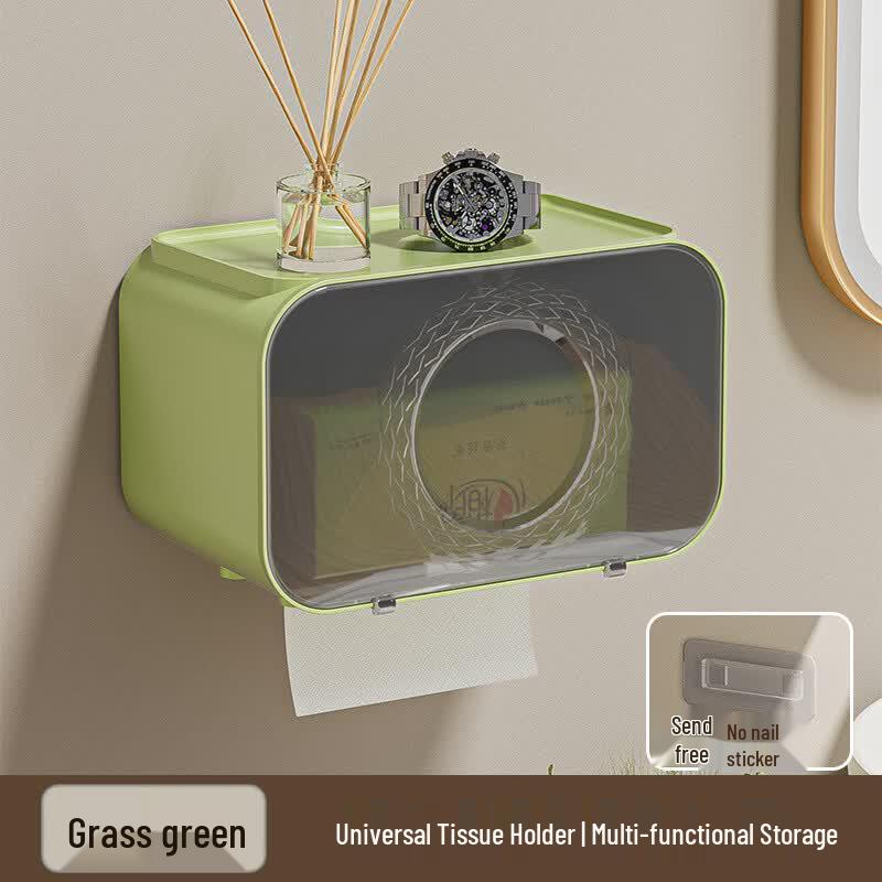 Multifunctional No-Drill Wall-Mounted Tissue Box 10 Pieces
