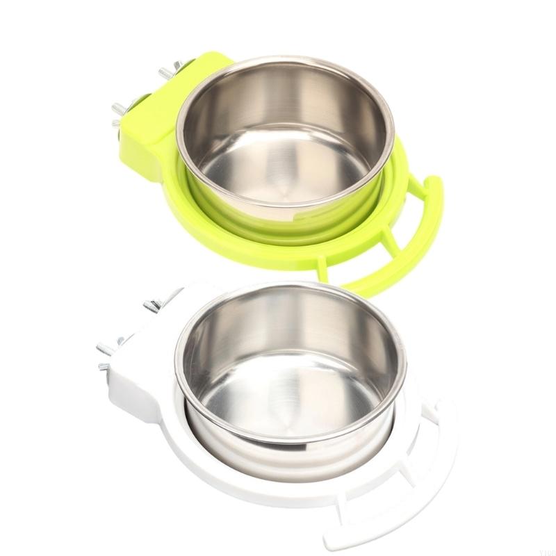 2Pcs Stainless Steel Bird Feeder Bowl Perfect For Parrots Canaries Feeding