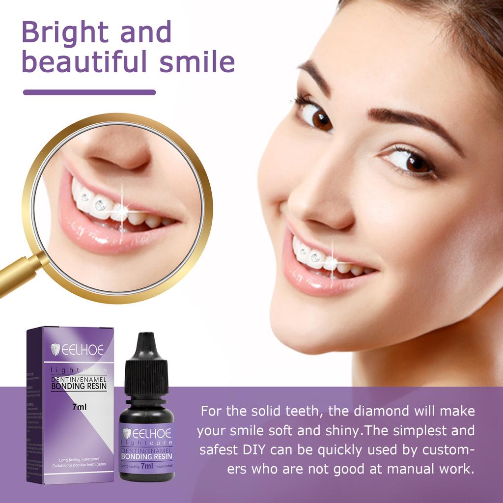 Dentin/Enamel Bonding Resin Oral Crystal DIY Tooth Kit Decoration Glue Mix Dental Materials Teeth GEM Bonding Resin Tooth Glue
