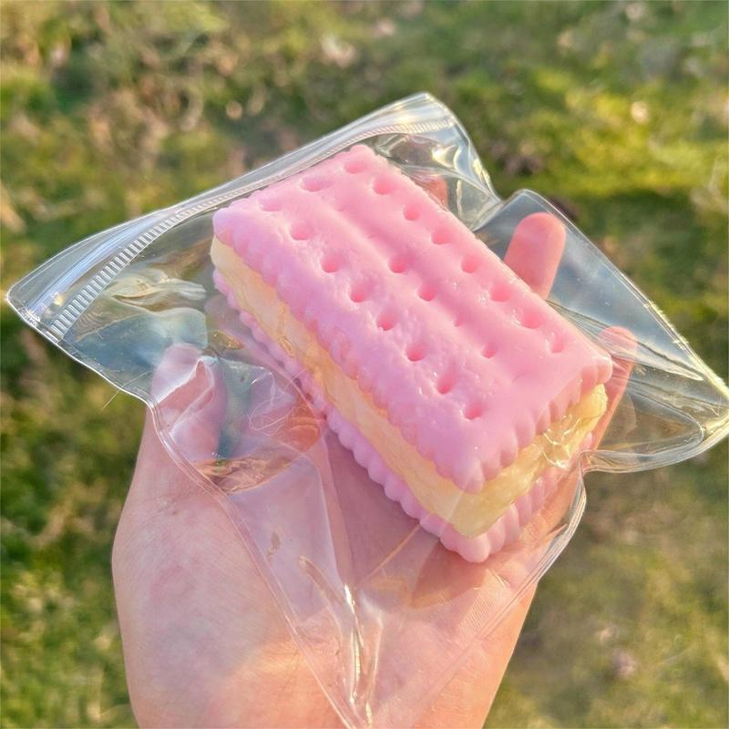 Simulation Strawberry Cake Squishy Sensory Fidget Toy Slow Rising Cream Souffle Ball Stress Relief Squeeze Decompression Toy
