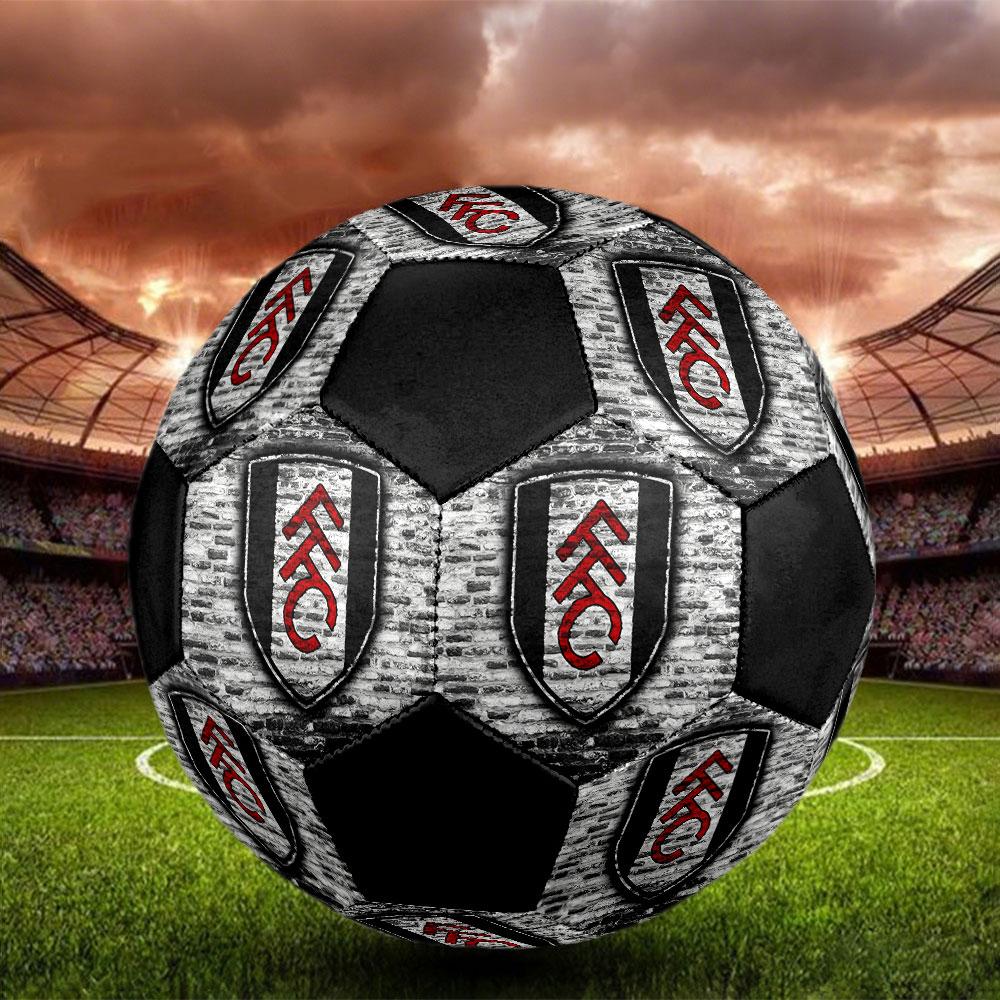 Fulham FC Size 5 Soccer Ball, Machine-Stitched PVC, Durable & High Bounce, All Ages Fit, Fan Merchandise, Matches & Outdoor Use.