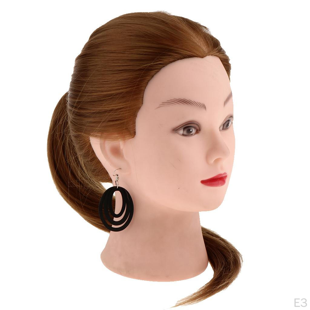 Wood Dangle Earrings, Geometric Ear Studs Wooden Eardrop Earrings for Women Girls Statement