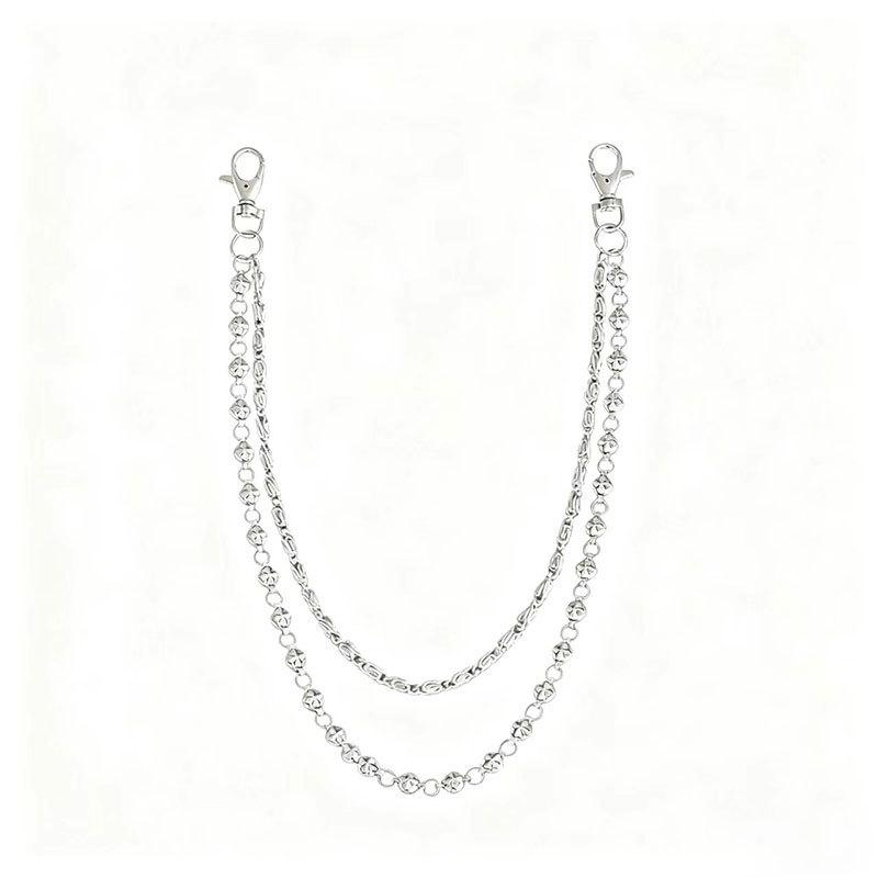 Hip-Hop Double-Layer Metal Trouser Chain Men'S And Women'S Niche Style Waist Chain Personalized Fashion Jeans Accessories
