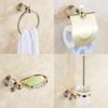 Bathroom Towel Shelf Gold Finished Bath Toilet Paper Holder Robe Hook Towel Rack Holder Tumble Holder Soap Basket ELG85400