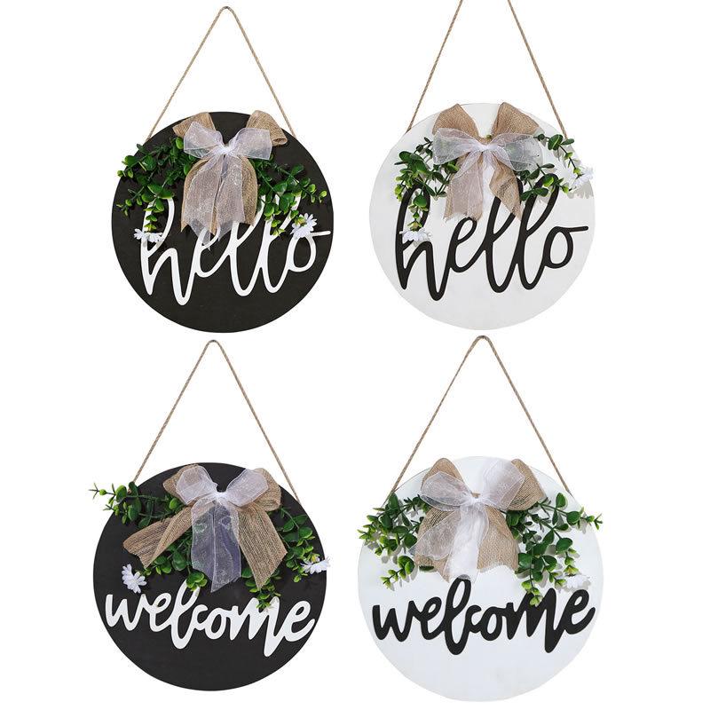 ZAKKA Wooden Welcome Sign for Shop Entrance & Restaurant Decor - Wall Pendant 1529