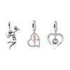 HuooNew Fit Original Charm Bracelet 925 Silver Jumping Volleyball Girl Beads Pendant For Making Berloque New