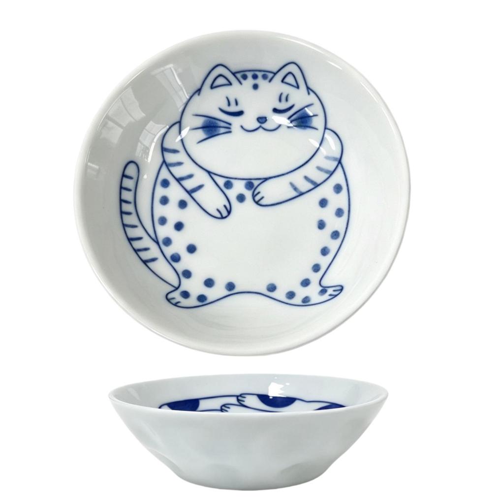 Cartoon Cat Ceramic Snack Dish - Cute Vinegar & Seasoning Plate for Home