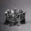 New Classic Vintage Crown King Ring Men's Fashion Punk Minimalist Biker Ring Mens Womens Street Niche Creative Party Accessories