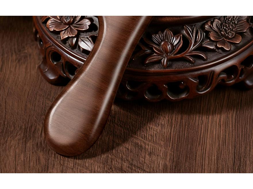Sandalwood Wide-Tooth Comb - Anti-static Wooden Hair Comb for Men & Women, Portable Massage Brush for Straight Hair