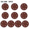 Sandpaper Polishing Tools 10PCS 40-2000grit 6 Hole 9inch/225mm Alumina