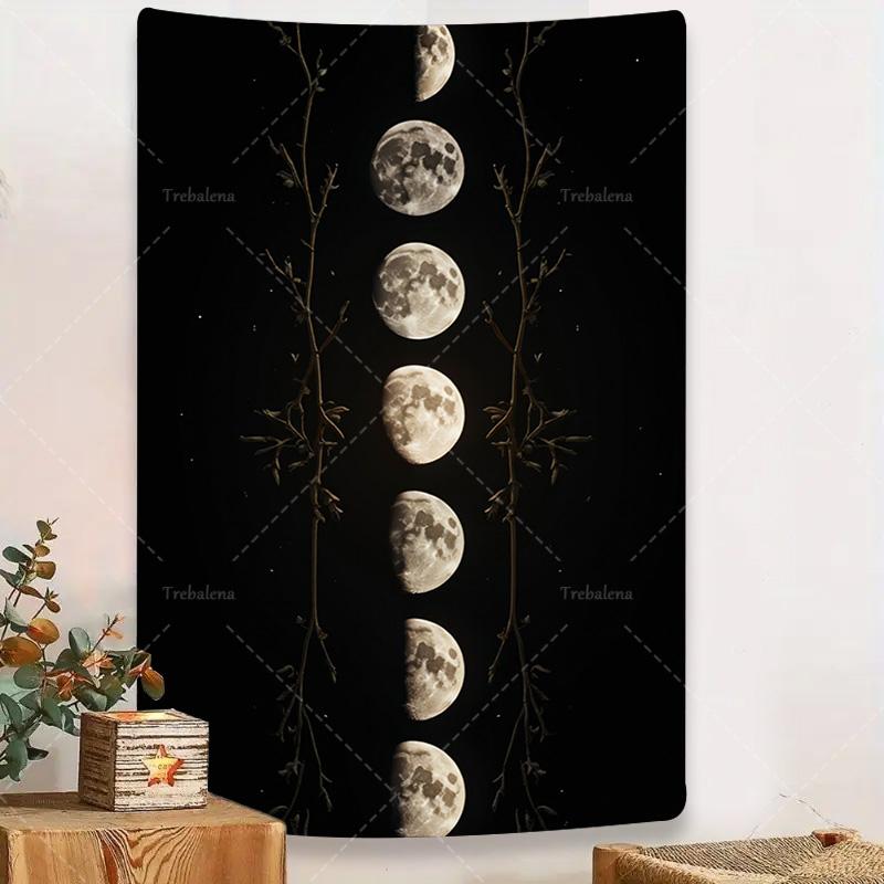 

1pc Wall Tapestry Boho Skull Tapestry with Moon and Bird, Gothic Home Decor Wall Hanging 40x30inch