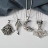 Mjolnir Pendant Necklace Stainless Steel Viking Thor Hammer Norse Mythology Gothic Jewelry Black Gift