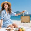 6/12Pcs Burlap Tote Bag Large Capacity Ladies Handheld Shopping Bag Reusable Gift Bags with Handle for Birthday Parties Wedding
