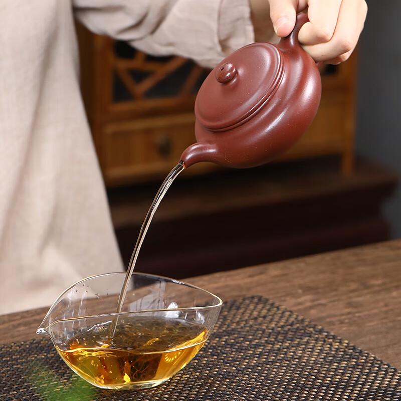 Zisha Antique Flat-Belly Teapot