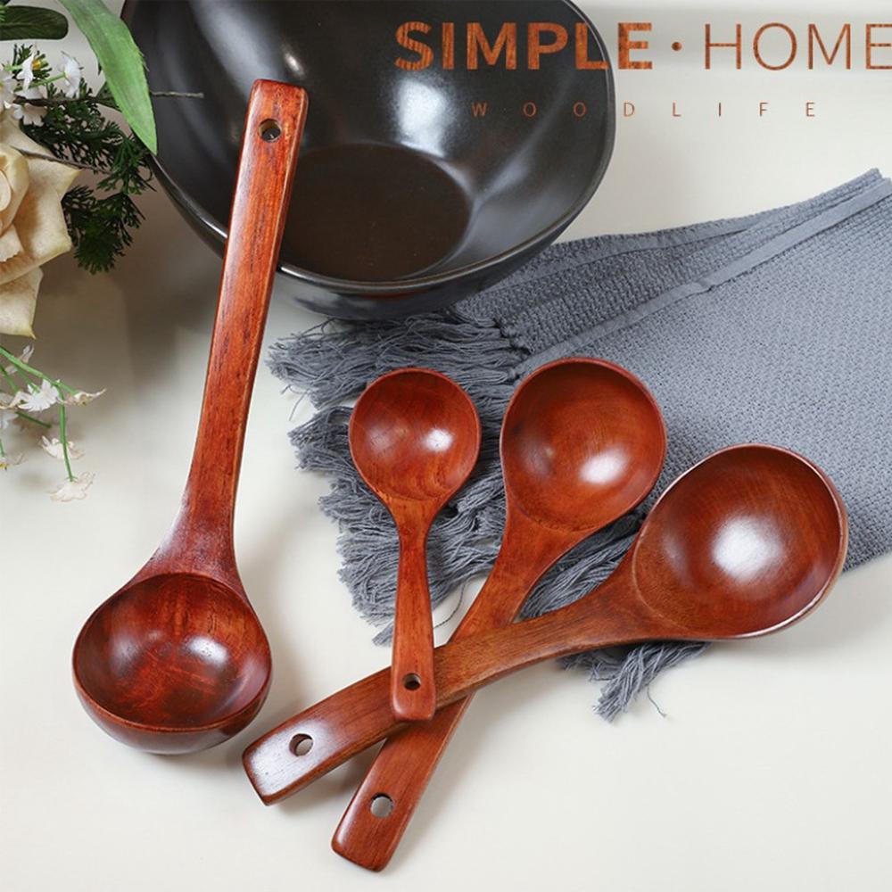 spoon Natural Mixing Stirrer Porridge Non-stick Wood Spoon Rice Soup Spoon Soup Ladle Ladle Scoop