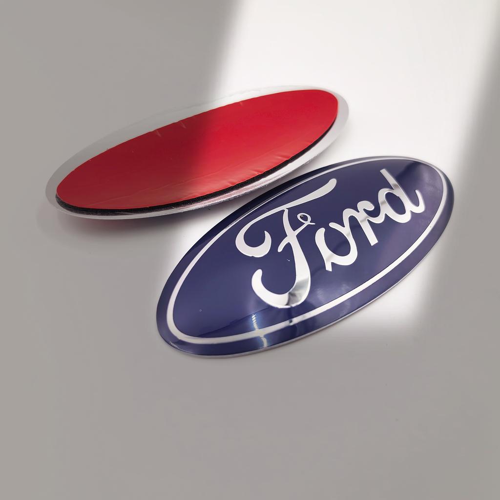 Car Front Hood Emblem Bonnet Badge Rear Trunk Badge 125mm For Ford Focus mk2 mk3 Fiesta mk7 Ranger Mondeo mk4 S-MAX Kuga