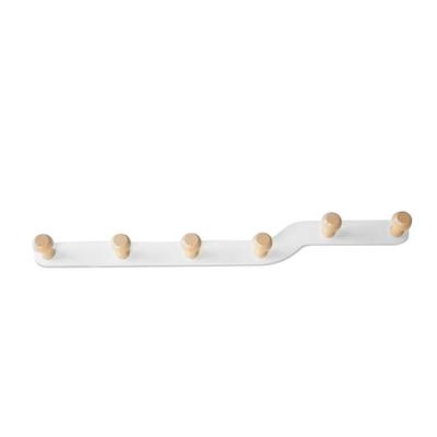 Wandmontierter Kleiderständer Türrückseite Hängeregal mit Haken Holz Kleiderorganizer für Schlafzimmer