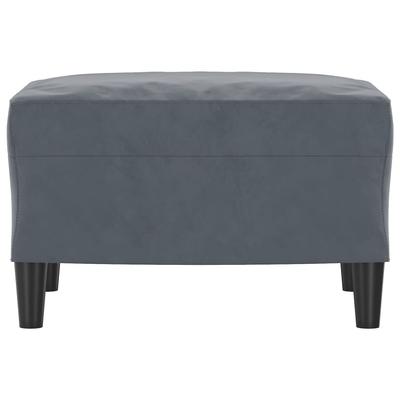 Footstool Dark Grey 60 X 50 X 41 Cm Velvet