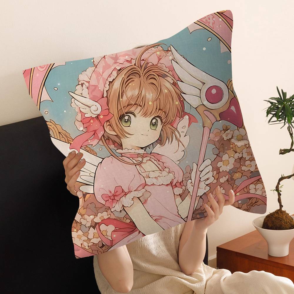 C-Cardcaptors S-Sakura Maple Design Cushion Cover Happy Autumn Harvest Decor Holiday Decorati Pillow Cover