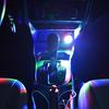 Mini USB LED hudební ovládání zvuku atmosféra noční světlo interiérová lampa do auta