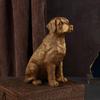 Golden Animal Series Ornament Toys: Simulated Pet Dog Decor for Living Rooms