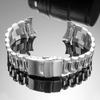 Solid Stainless Steel Watch Strap for Seiko SKX013 SKX015 Series Curved End Watch Chain Modification Watchband 20mm Folding Buck