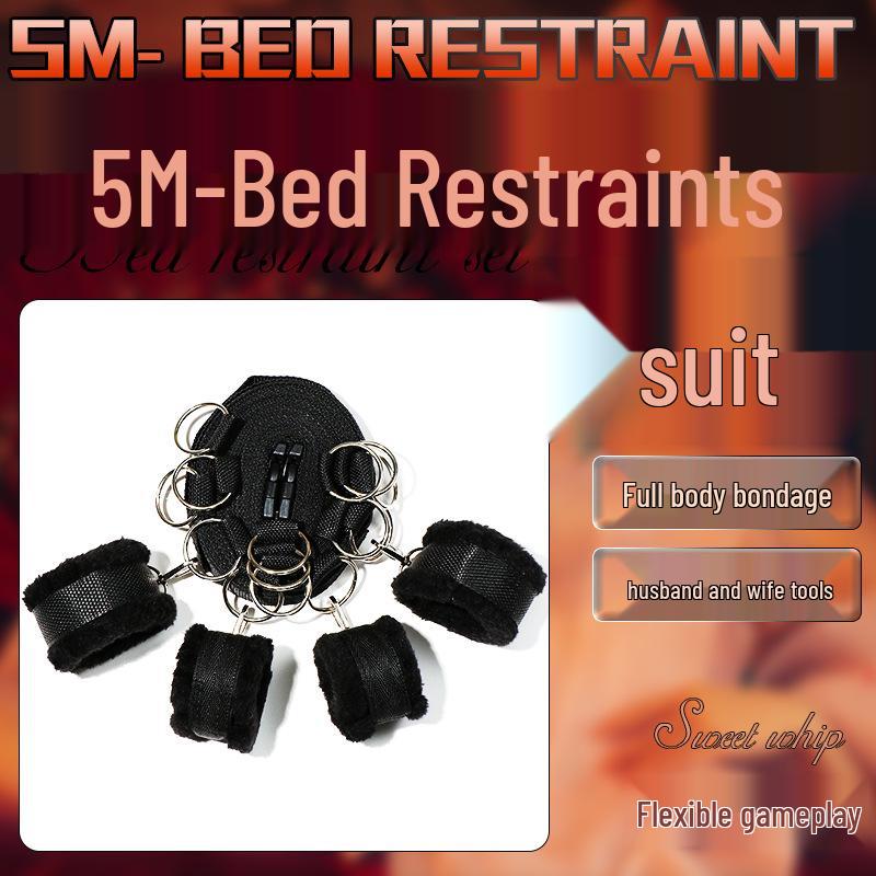 Bondage Door Restraint Strap and Handcuffs Set