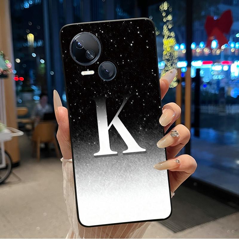 Kratzfeste Handyhülle Für Tecno Spark 10 5G Hülle Mode Neu Schwarz und Rosa Buchstabe Mit Blume Weiches Silikon Schwarze Rückseite