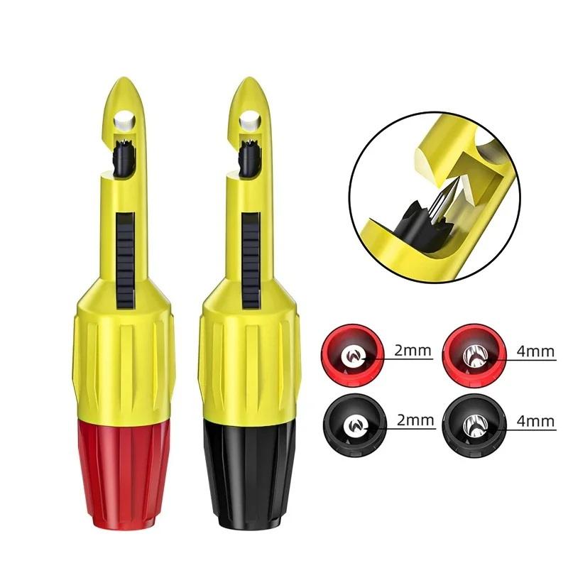 Reliable Test Hook Clip 2mm 4mm Socket Insulation Wire Piercing Puncture Probe for Fast Fault Detection in Circuits