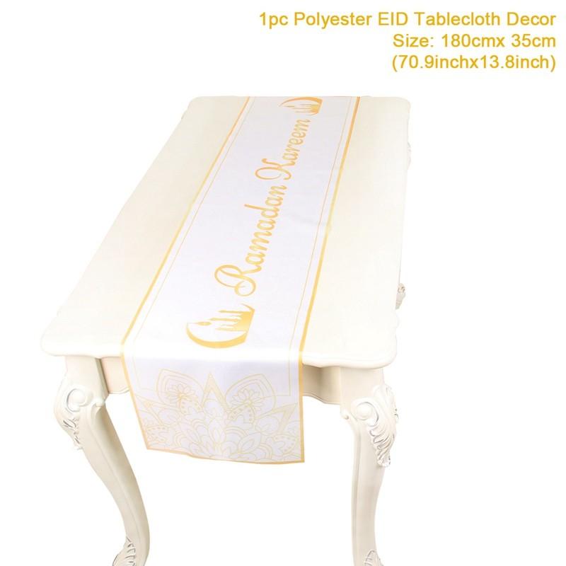 Ramadan Decor Table Runner EID Mubarak Decoration 2024 For Home Tablecloth Ramadan Kareem Islamic Muslim Party Eid Al Adha Gifts