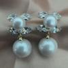 2025 Elegant Pearl Zircon French Dangle Earrings, High-End Niche Luxury for Women’s Fashion.