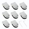 8pcs Stainless Steel Glass Clamps for 6-8mm/8-10mm/10-12mm Thickness Glass Support Brackets Clips with Hex Screwdriver
