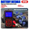 BT60 Autobatterietester 6V 12V 24V Erkennung Autobatterie-Analysator Batterie 2,4 Zoll Autobatterie-Werkzeug für Auto LKW Motorrad Wohnmobil