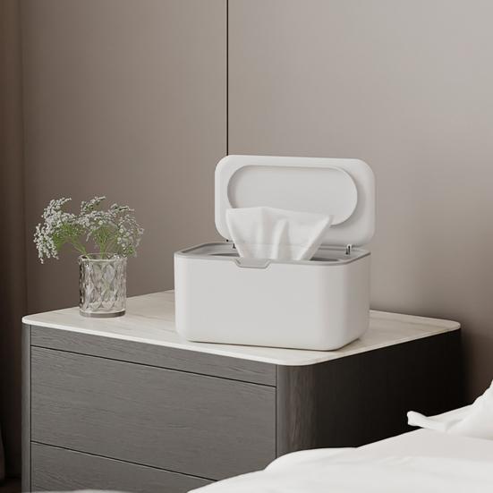 Bathroom Wet Wipes Box Tissue Dispenser Large Capacity Wide Opening Refillable Wet Toilet Paper Box Organizer