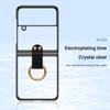 Luxusní galvanizovaný kryt s držákem prstenu pro Samsung Galaxy Z Flip 3 Z Flip 4 Pouzdro Tvrdý Slim Nárazuvzdorný Kryt na telefon pro Z Flip 3 4