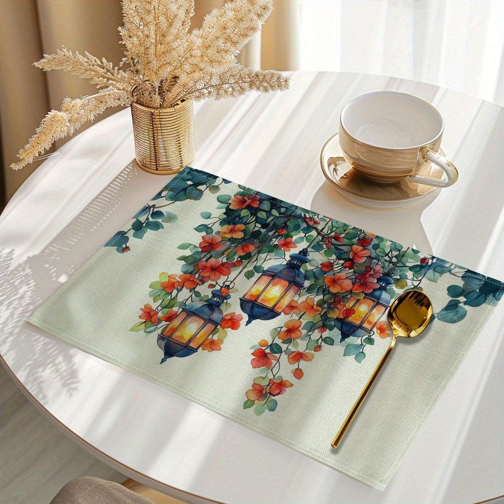 

6PC Ramadan Eid Mubarak Printed Placemats Table Cover, Washable Placemats for Kitchen Dining Home 6PC 30X45cm