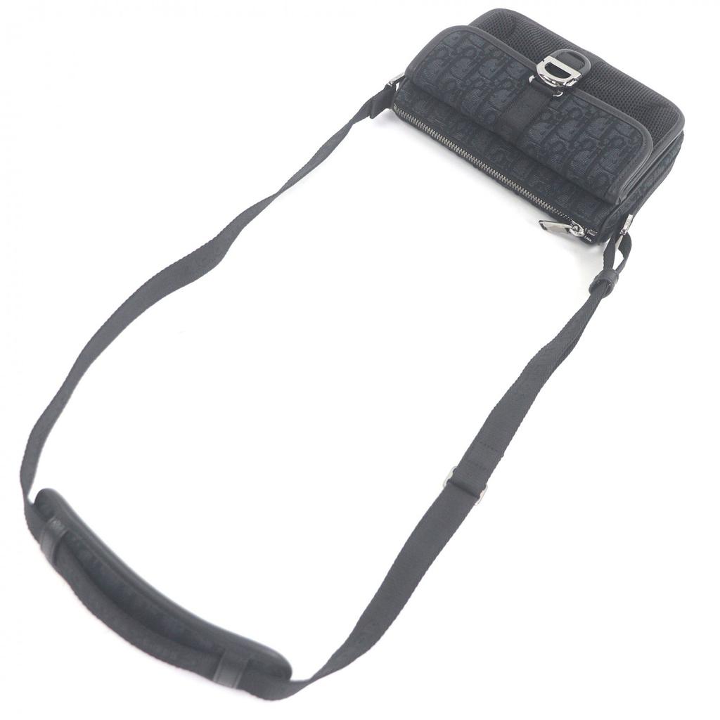 Pristine DIOR Shoulder Bag Dior 8 Buckle Oblique All-Over Pattern Black Used