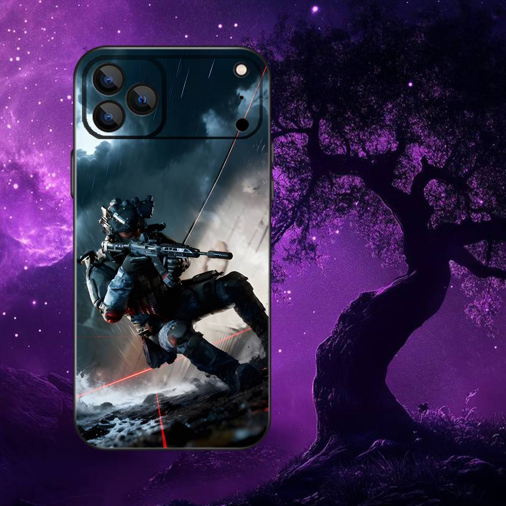 

Game Delta Force Phone Case For iPhone 17,16,15,14,13,12,Pro,Max,Plus,E,SE4,Air,Mini Black Soft Box iPhone16promax