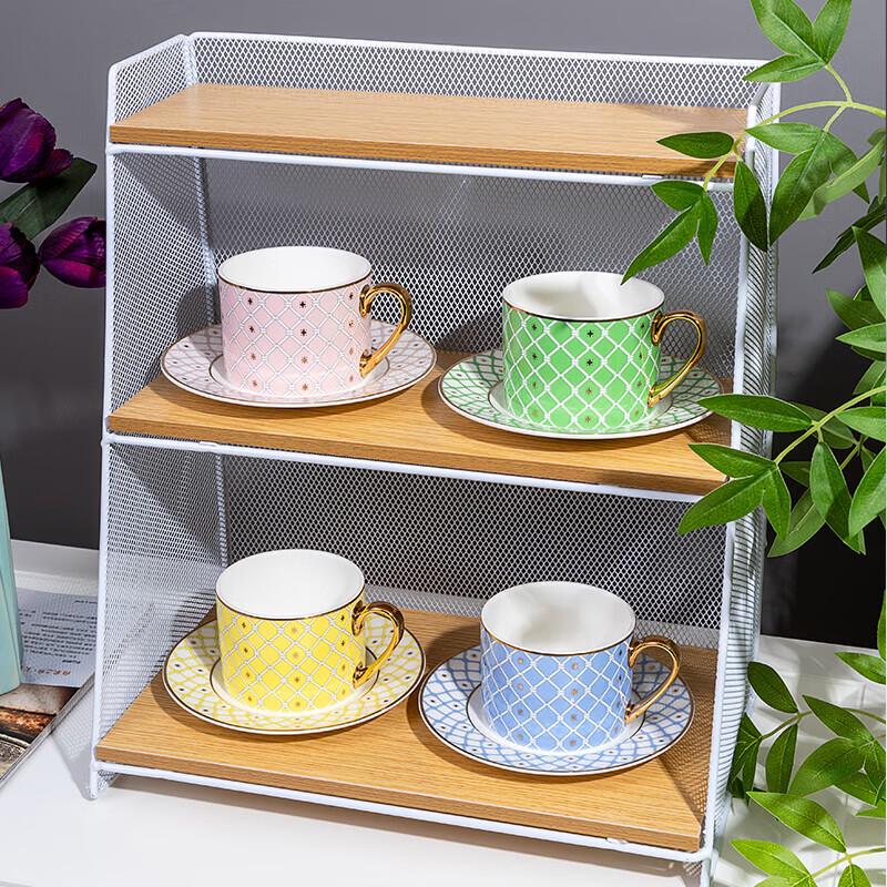 Tang Hui Dopamine Bone China Coffee Cup & Saucer Set
