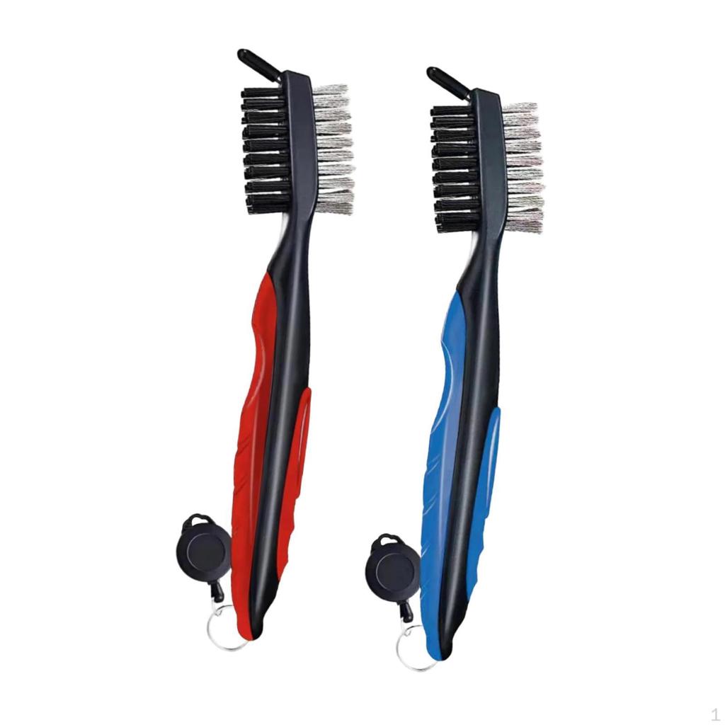 2x Golf Club Brush and Groove Cleaner Bag Accessories Professional Lightweight Ergonomic Design